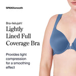 SPANXsmooth Bra-Llelujah Lightly Lined Full Coverage - T-Shirt Bra - Front Closure - Smart Stretch Straps - Indigo Haze - 36C