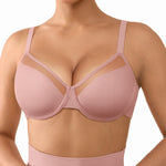 Lover-Beauty Minimizer Bras for Women Full Coverage Unlined Underwire Bras Plus Size Lifting Bra for Heavy Breast, Pink 38DD