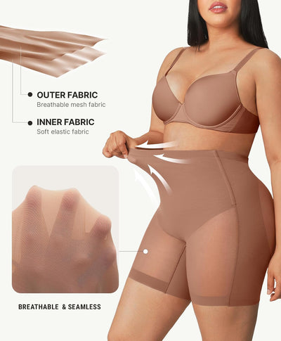 FeelinGirl Low Back Shapewear Tummy Control Butt Lifting Body Shaper Thigh Slimming Shorts Panties