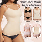 ONEW Compression Tanks For Women Shapewear Camisoles Seamless Tummy Control Slimming Body Shaper,Beige,Large