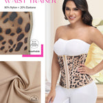 SHAPSHE Waist Trainer for Women Tummy Control Postpartum Belly Band Faja Body Cincher Shapewear with Adjustable Hook and Eye Leopard 3XL