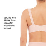 SPANX Smooth Bra-Llelujah! Lightly Lined Bralette - Wire-Free - Comfortable Support - Wireless Bra - Dig-Free Straps - Vintage Rose - Medium
