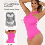 Lover-Beauty Body Suits for Women Tummy Control Shapewear Criss Cross Halter Top Bodysuit Thong Body Suit Pink Bodysuit Plus Size