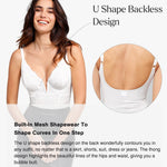 Popilush Lace Body Suits Women Tummy Control Shapewear Bodysuit Deep V Neck Backless Corset Tops Thong Body Shaper