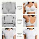 FeelinGirl Wireless Supportive Bra for Women, Seamless Comfort Bralettes No Underwire Full Coverage Everyday Bras White
