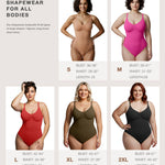 Lover-Beauty Bodysuits for Women Tummy Control Shapewear Thong Bodysuit Body Shaper Brown Small