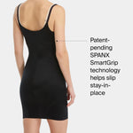 SPANX SmartGrip Open Bust Full Slip - Breathable Body Shapewear - Lightweight - Medium Compression - Anti-Slip Construction - Very Black - Small