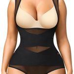 Irisnaya Body Shaper Women Shapewear Bodysuit Faja Colombian Waist Trainer | Shapewear tummy control girdle with criss-cross panels smooths the waist and add support. Under-butt panels add lift.