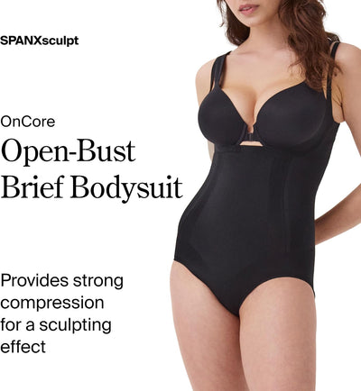 SPANX SPANXsculpt OnCore Open-Bust Brief Bodysuit - Sculpting Body Shaper for Women - Level 4 Compression