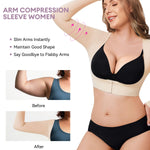YERKOAD Arm Shapers for Women Flabby Arms Post Surgery Compression Sleeves Arm Faja Front Closure Shapewear Tops (Beige, Medium)