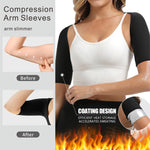 Dokelovy Women's Sauna Arm Slimming Sleeves, Sweat Compression Upper Arm Shaper Bands, Posture Support Workout Gear Daily Use