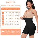 Werena Shapewear Shorts Tummy Control for Women High Waisted Body Shaper Underwear Slimming Slip Shorts Under Dresses(#1 Black(medium control),S)
