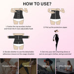GainKee Waist Trainer for Women Zip Trimmer Belts Detachable Two Belts Corset Body Shaper with Zipper 9 Steel Bones