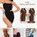GYDEK Tummy Control Shapewear Panties for Women High Waisted Body Shaper Underwear Girdle Panty Seamless Shapewear Beige, Medium