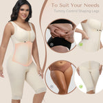 M MYODRESS Faja Body Shaper Full Body Shapewear for Women Post Surgery Compression Garment Stage 2 Lipo 360 Bbl Postpartum Faja Knee Length Curvy Columbian Knee Length Girdle