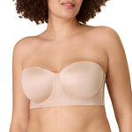 PLAYTEX Women's Strapless Bra, Plus-Size Bras Available, Convertible Straps, Moisture-Wicking, 4801 Almond