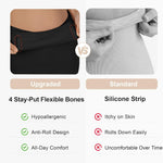 SHAPERX Tummy Control Underwear for Women – Mid-Waisted Seamless Shapewear Shorts Anti-Rolling Body Shaper Under Dresses