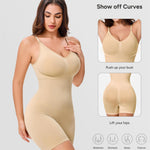 Nebility Seamless Shapewear Bodysuit for Women Tummy Control V Neck Body Suits Smooth Fit Everyday Wear Full Shaper