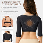 BRABIC Upper Arm Shaper for Women Fajas Post Surgery Compression Sleeves Front Closure Bra Arm Lipo Shapewear Tops(Black, Medium)
