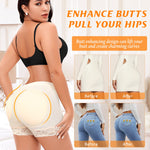 Werena Butt Lifter Padded Underwear for Women Seamless Booty Pads Panties Butt Enhancer Lace Boyshorts Shapewear (#1 Nude,3X-Large)