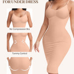 woahee Shapewear Slip for Under Dress, Scoop Neck Tummy Control Slips Dress for Women Seamless Full Body Shaper