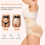 CYDREAM Shapewear for Women Tummy Control Panties High Waisted Butt Lifting Panties Faja Body Shaper (Beige, Medium)