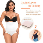 Werena Tummy Control Shapewear for Women High Waisted Body Shaper Briefs Slimming Girdle Shaping Underwear(#A1 High Waist White(seamless),Large)