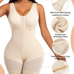 SHAPERX Women's Fajas Colombianas Tummy Control Shapewear Postpartum Full Body Shaper Butt Lifter Bodysuit, SZ7302-Beige-XL