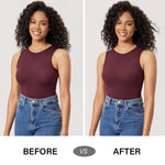 DELIMIRA Women's Seamless Tshirt Bras Plus Size Full Coverage Underwire Lightly Lined Bra Up to F White 30D