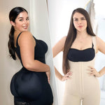 SHAPERX Women's Fajas Colombianas Tummy Control Shapewear Postpartum Butt Lifting Body Shaper with Boned Support, SZ7306-Black-S