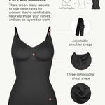 FeelinGirl Shapewear Tummy Control Camisole Tops for Women Compression Tank Tops Cami Shaper with Spangetti Straps Black M