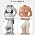 Lover-Beauty Minimizer Bras for Women Full Coverage Unlined Underwire Bras Plus Size Lifting Bra for Heavy Breast, Pink 38DD