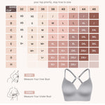 FeelinGirl Back Smoothing Bras for Women No Underwire Seamless Wireless Supportive Low Back Bra Comfortable T-Shirt Bra with Padding Heather Grey XL