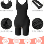 Women's Seamless Shapewear Tummy Control Bodysuit Body Shaper V Neck Seamless Butt Lifter Full Shaping Bodyshapers (Black,XX-Large)