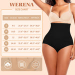Werena Tummy Control Shapewear Panties For Women Seamless High Waist Shaping Body Shaper Girdle Underwear (#1 Black,Large)