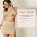 Jones New York womens Silky Touch 16 Anti-cling Above Knee Half Slip, Nude, Large US