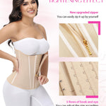 SHAPSHE Waist Trainer for Women Tummy Control Long Torso Postpartum Belly Band Faja Body Cincher Shapewear with Adjustable Hook and Eye