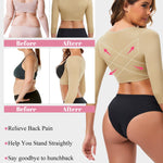 JOYSHAPER Upper Arm Shaper for Women Posture Corrector Tops Compression Sleeves Slimming Sleeves