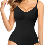 Nebility Womens' Waist Trainer Seamless Round Neck Tummy Control Shapewear Bodysuit