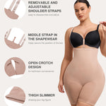 Lover-Beauty Women's Tummy Control Shapewear Bodysuit Seamless Butt Lifting Shorts Strapless Faja Body Shaper, Skin, M/L