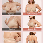 HSIA Minimizer Bras for Women Plus Size, Full Coverage Coolcomfort T Shirt Unlined Bra with Underwire for Heavy Breast, Rich Black 36DD