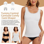 JOYSHAPER Shapewear Tummy Control Tank Top Shapewear Camisole Cami Shaper Tank Tops for Women Shapewear Tops White M