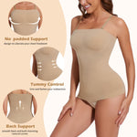 JOYSHAPER Shapewear Strapless Tank Top for Women Strapless Shapewear Cami Basic Bandeau Top With Tummy Control Shapewear Camisole Strapless Cami Nude M