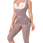 Nebility Shapewear Bodysuit for Women Tummy Control Full Body Shaper Waist Trainer Open Bust Mid-Thigh Bodysuit
