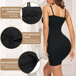 JOYSHAPER Strapless Shapewear Slip for Women Tummy Control Body Shaper Under Dress Full Slip Lingerie Black L