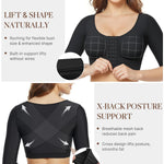 BRABIC Upper Arm Shaper for Women Fajas Post Surgery Compression Sleeves Front Closure Bra Arm Lipo Shapewear Tops(Black, Medium)