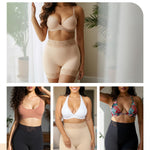 SHAPELLX Butt Lifting Shapewear For Women Tummy Control Faja Shaping Shorts Thigh Slimming Panties Mid Waisted Shaper (Black,Medium)