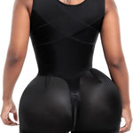 Snatched Body Post Surgery Tummy Control Shapewear Bodysuit | Stage 2 Faja Short Leg | Fajas Colombianas for Post-Op BBL
