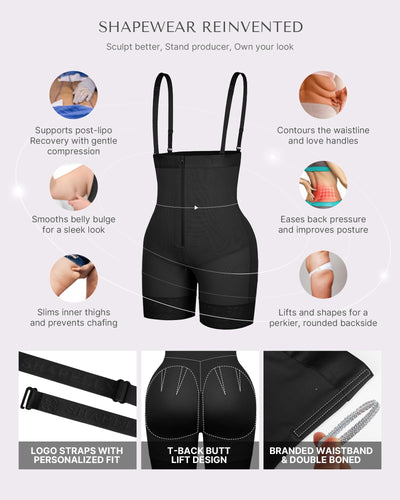 SHAPELLX Shapewear for Women Tummy Control Fajas Colombianas Moldeadoras Body Shaper Butt Lifting Shapewear X-Large