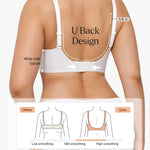 Seamless Bras for Women No Underwire Push Up Bra Comfy Wireless Supportive Bralettes Comfortable White Tshirt Bra Deep V XXL